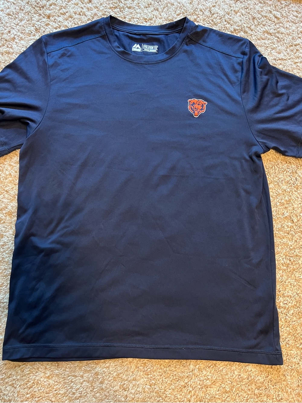 Majestic Navy Short-Sleeve Tee with Orange Logo